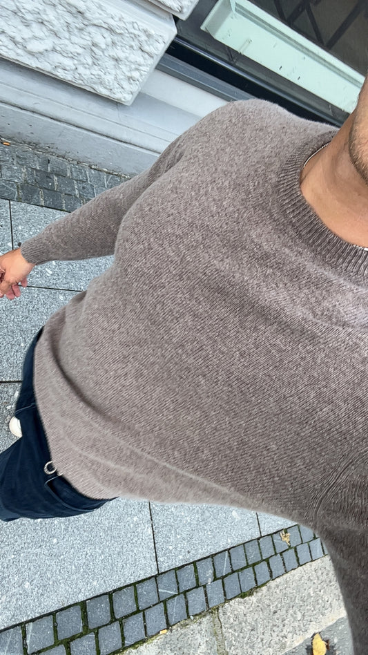 crewneck - lys brun
