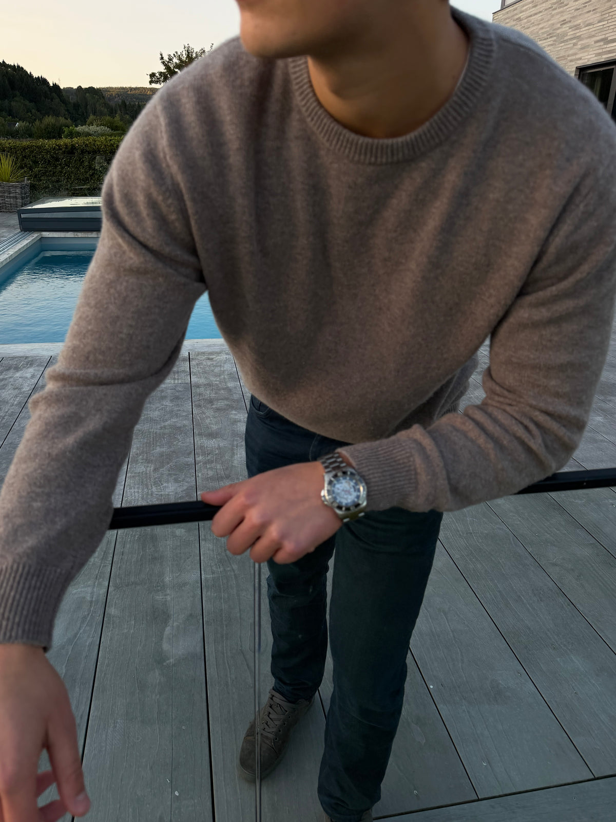 Crewneck – Lys brun